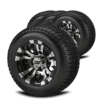 RM Cart 10" Warlock Black/Machined on 205/50-10 Deli Low Profile Tires